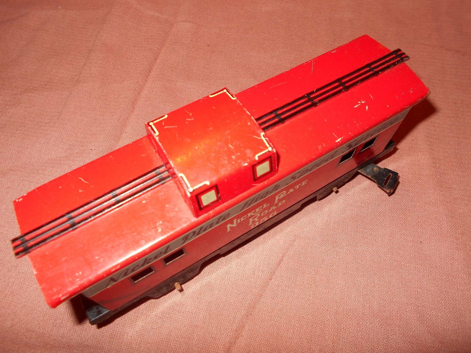 Vintage Tin Marx Toy Caboose Train NICKEL PLATE ROAD 956 High Speed USA CLEAN