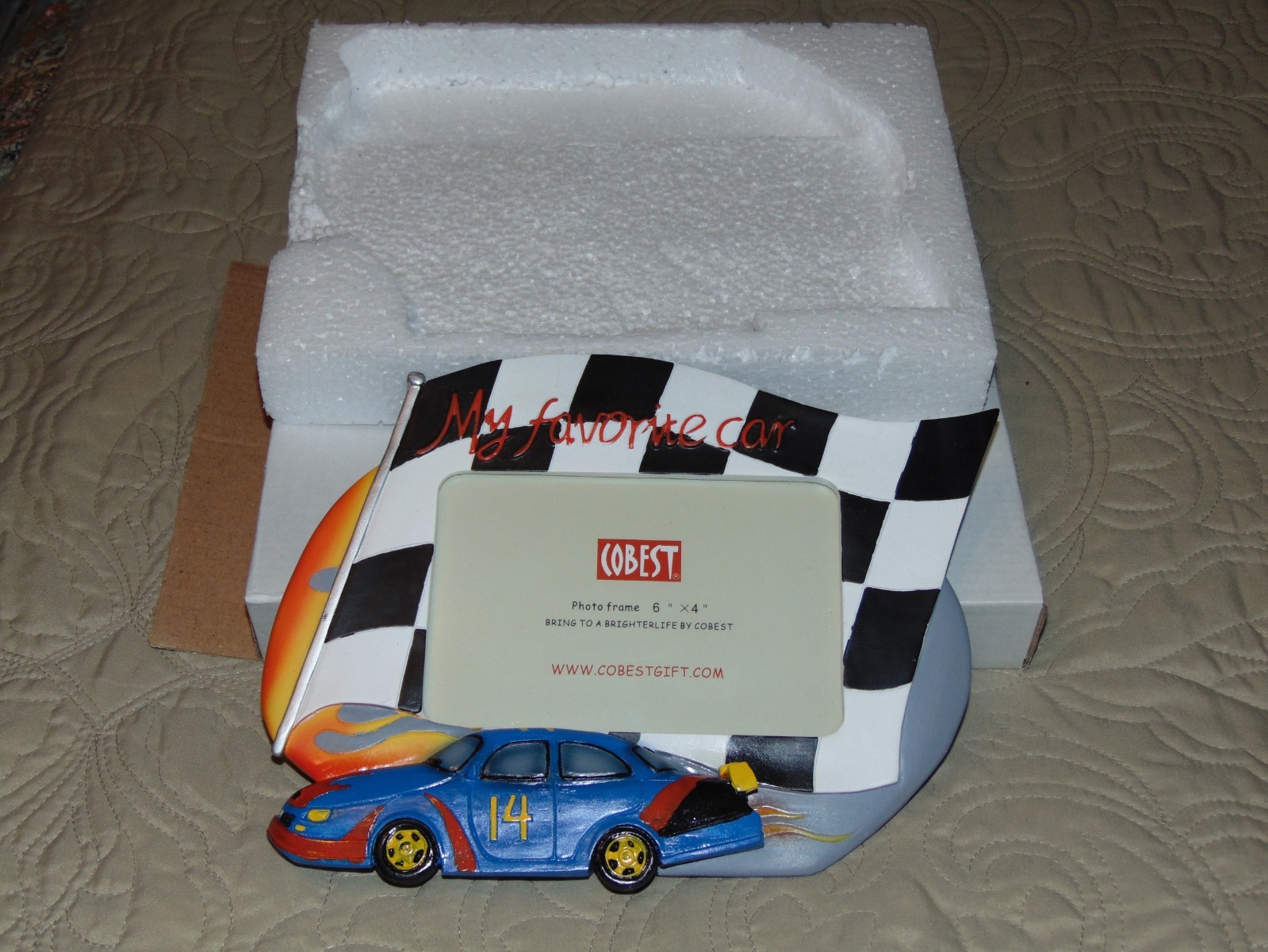 COBEST CHILDREN'S CERAMIC PHOTO FRAME - MY FAVORITE CAR - HOLDS 6