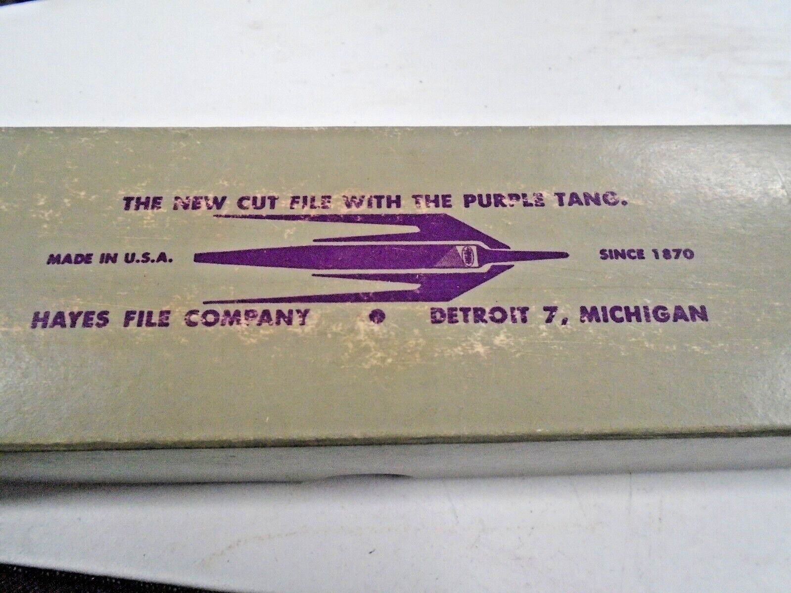 Vintage HAYES HALF-ROUND Bastard File 10" DETROIT  USA. NOS