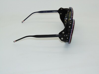 Pre-owned Thom Browne Tb-503-a-t-blk-rwb-57 Black Authentic Sunglasses In Green