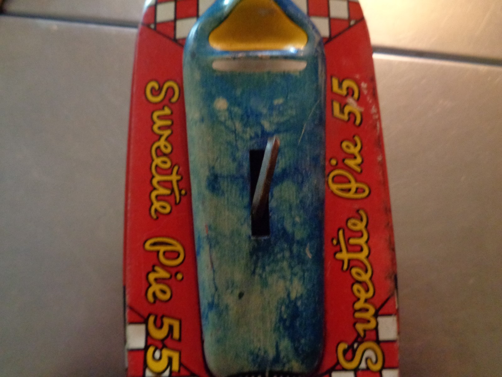 Vintage SWEETIE PIE 55  Tin Wind-Up Speed Boat