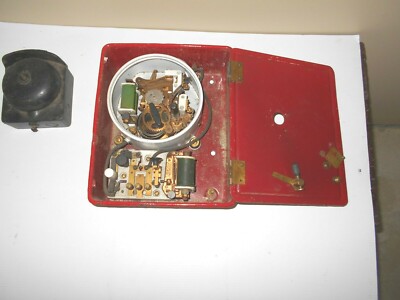 VINTAGE PORCELAIN FIRE ALARM AND BELL