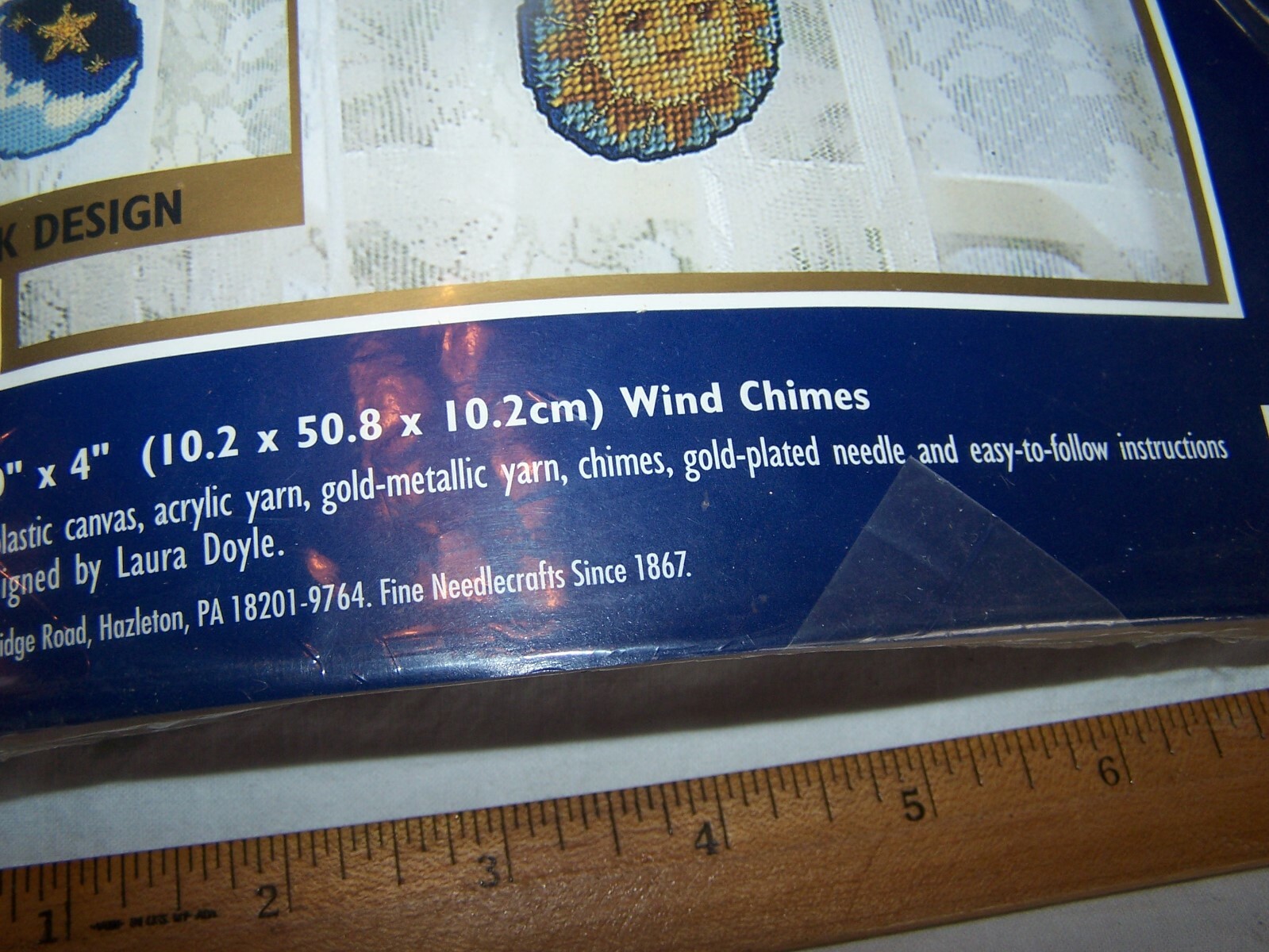 BUCILLA Plastic Canvas Kit CELESTIAL WIND CHIMES Moon Stars