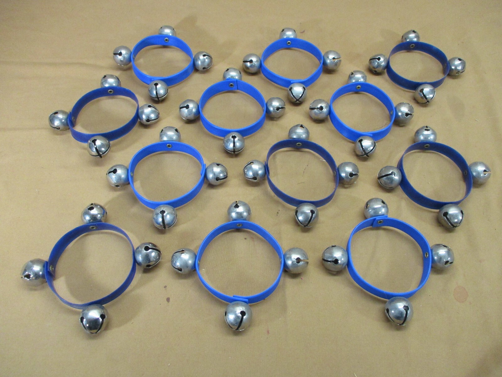 12 Rhythm Band Wrist Jingle Bell Straps on Wrist Dancing Bells Lot