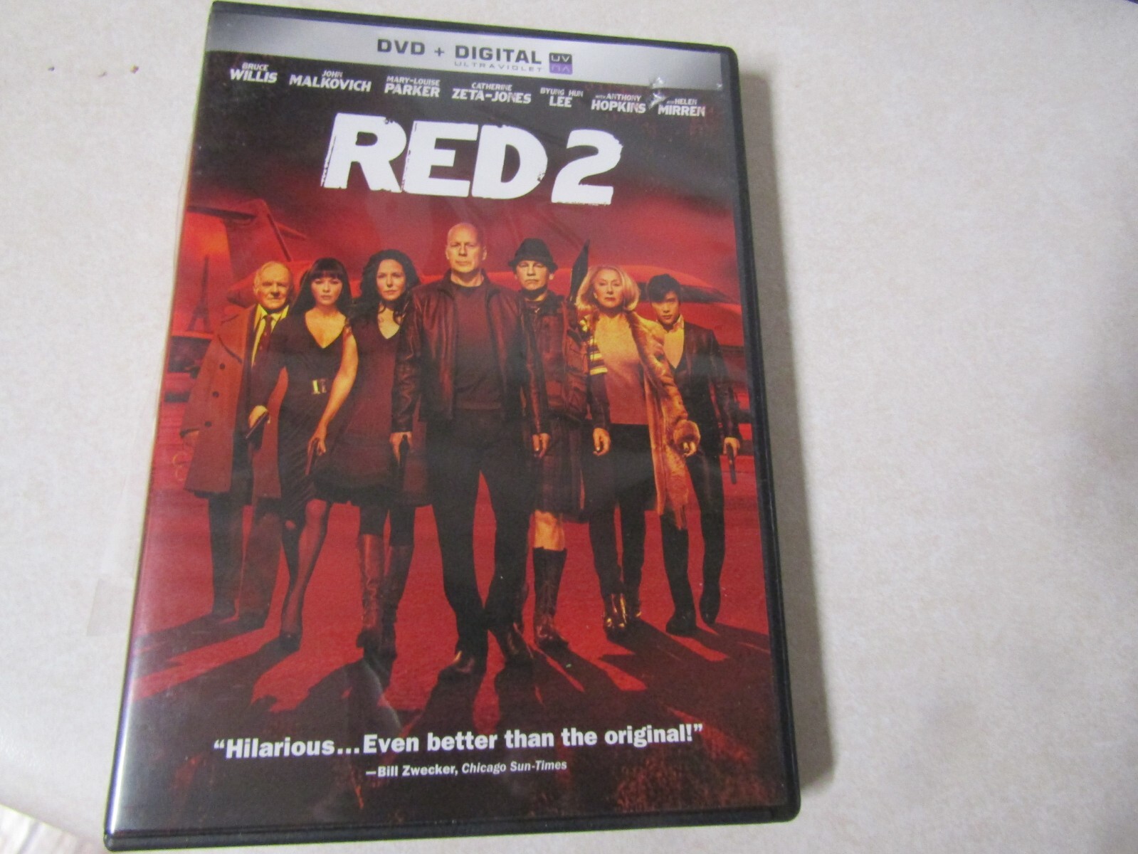 DVD MOVIE RED 2 BRUCE WILLIS JOHN MALKOVICH ANTHONY HOPKINS