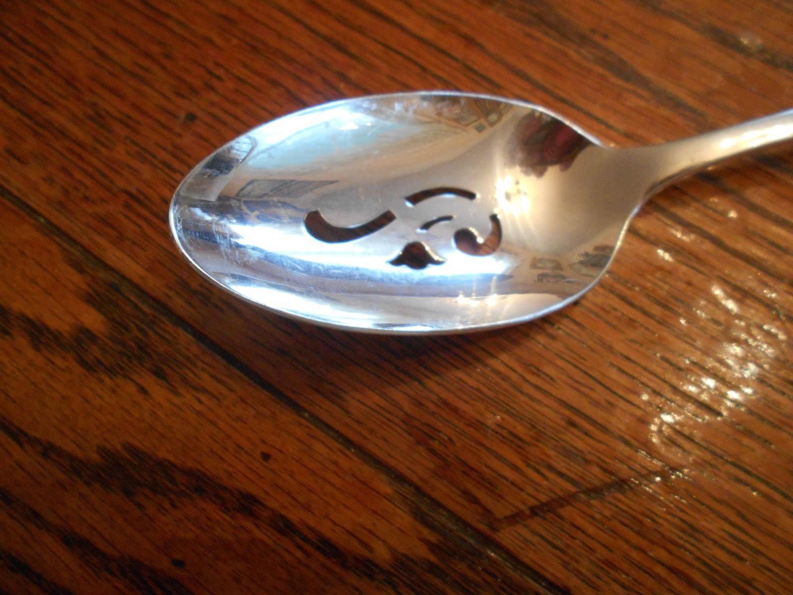 Rogers 1956 SPRING FLOWER Pattern Slotted Table Serving Spoon IS Silverplate 844