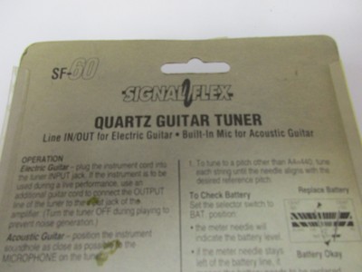 New In Packaging Signal Flex Quartz Auto Tuner Guitar SF-60 guitar tuner