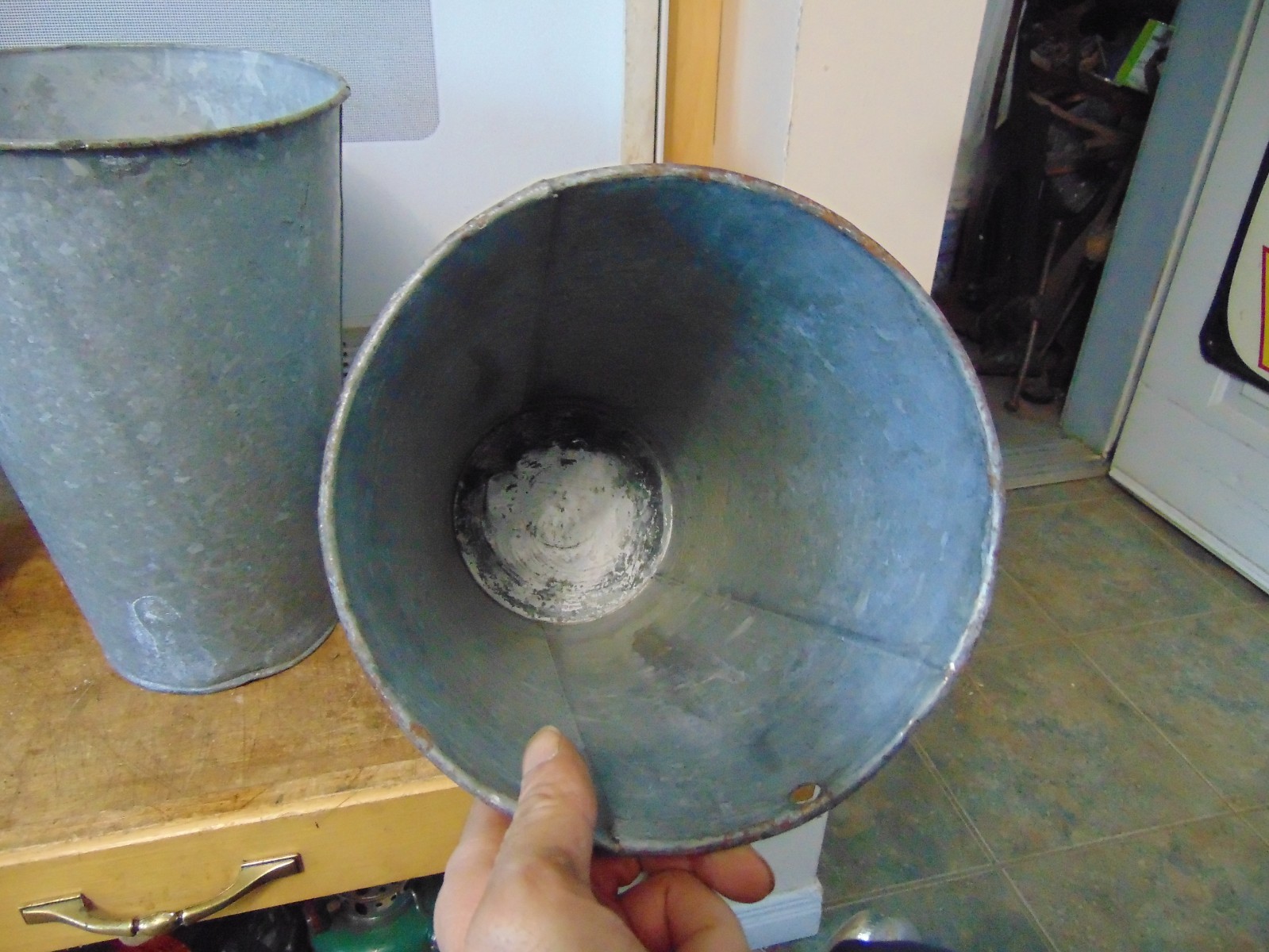 3 maple syrup sap bucket old galvanized buckets planter flowers  # 6894