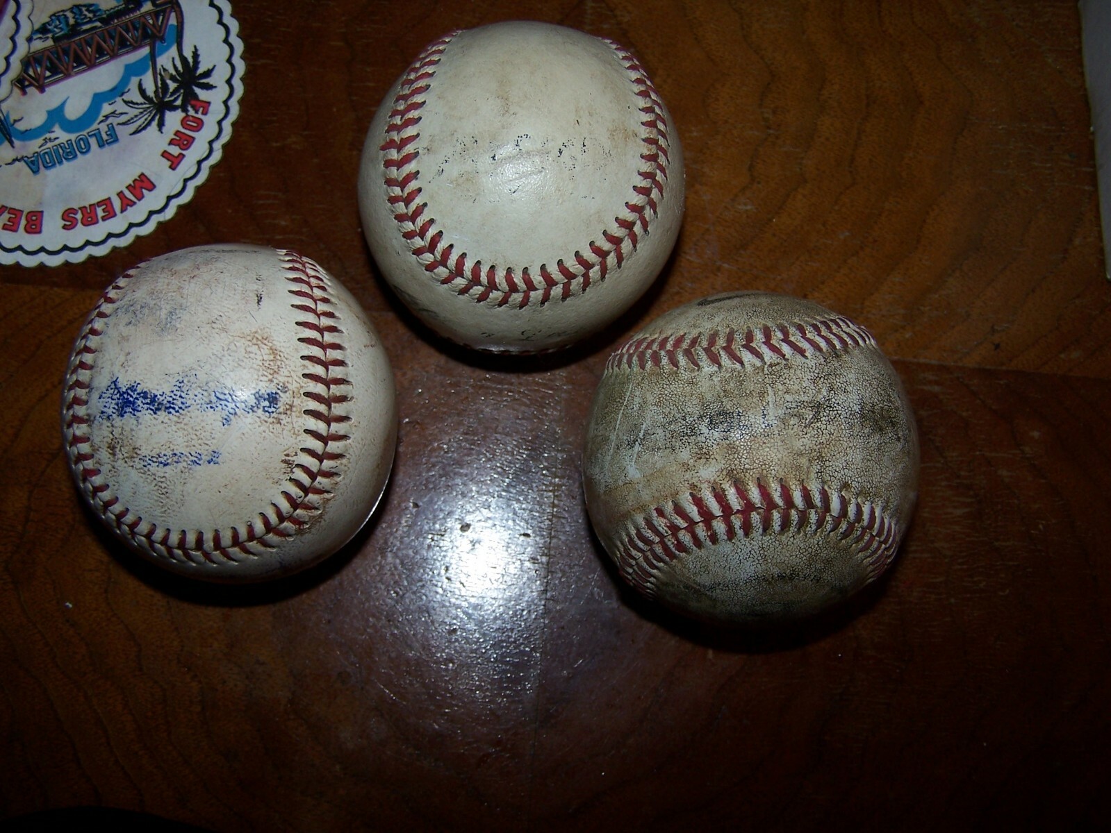 Lot of 3 Vintage Baseballs