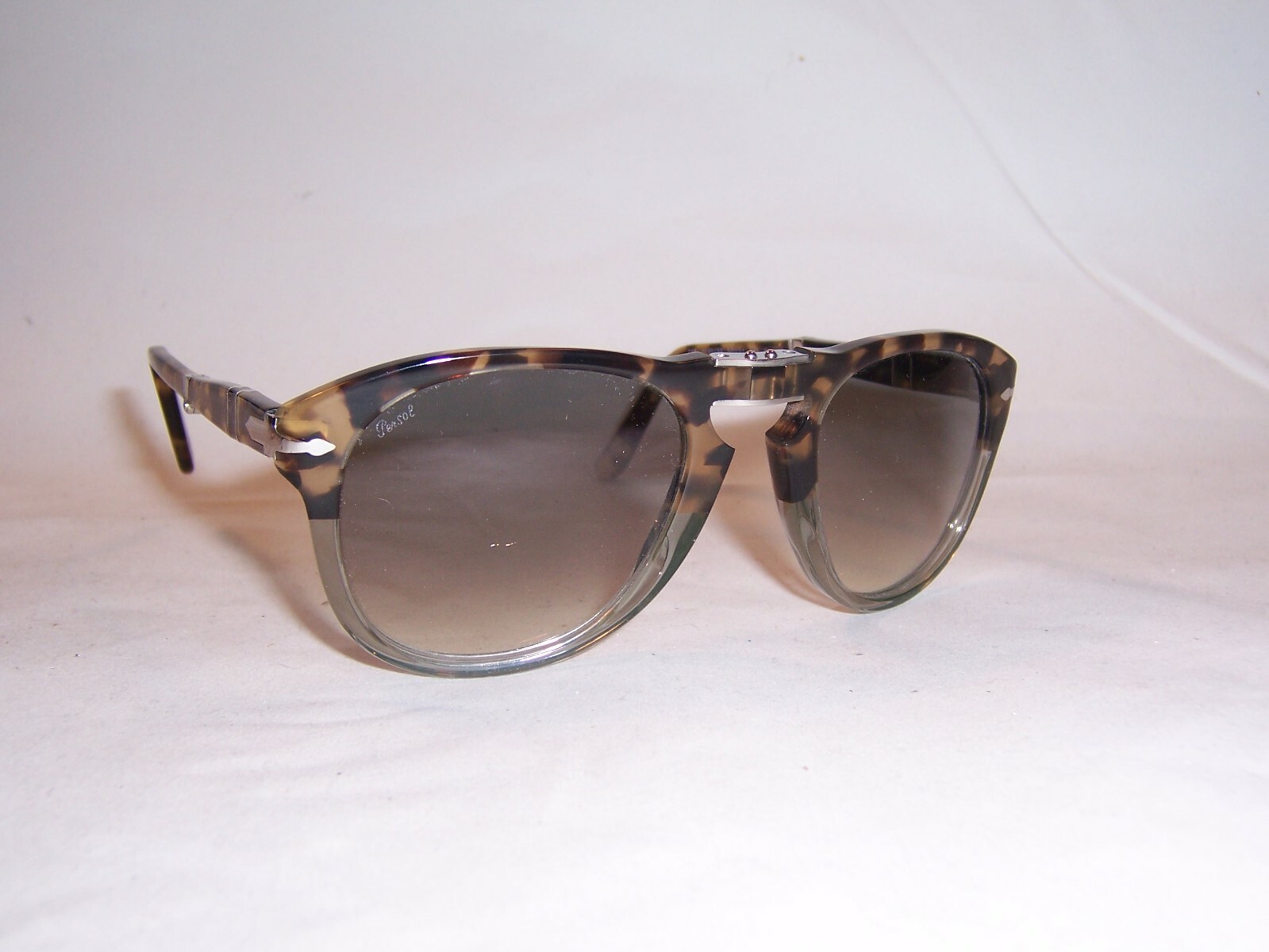 Pre-owned Persol Sunglasses 0714 Steve Mcqueen 113032 Tortoise Grey /grey 54mm 714 In Gray