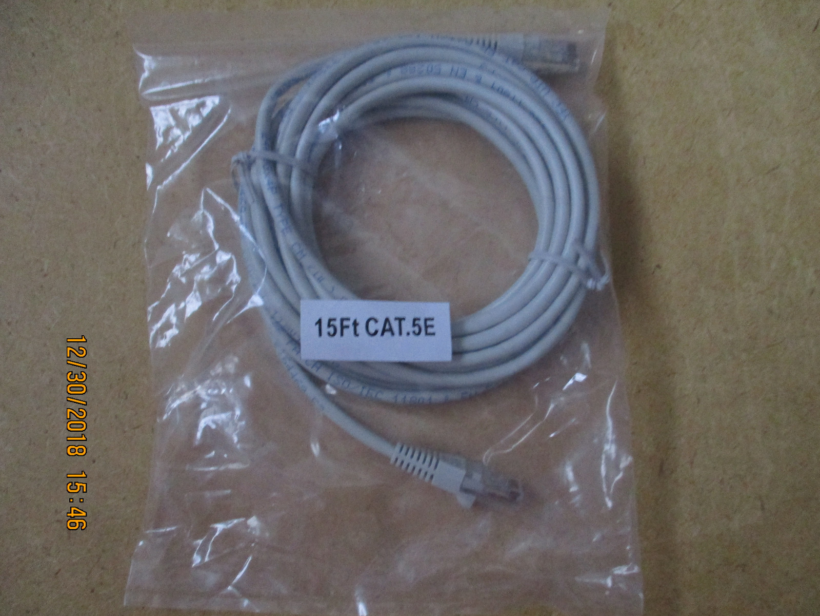 Lot of 7 New CAT5e Ethernet Patch Cables (6/10';1/15')