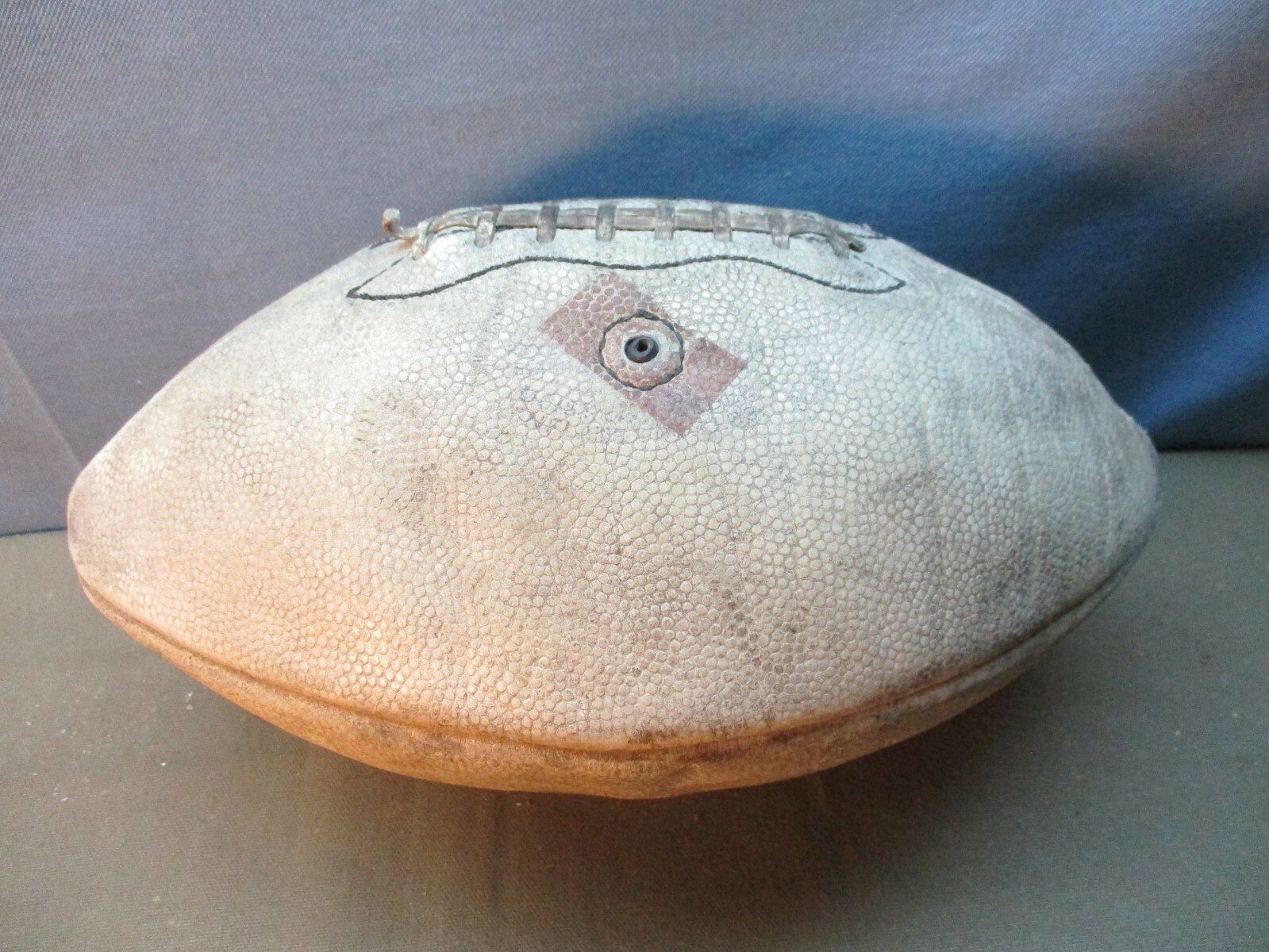 RARE Wilson Intercollegiate WRW Football, vintage WHITE Night Ball