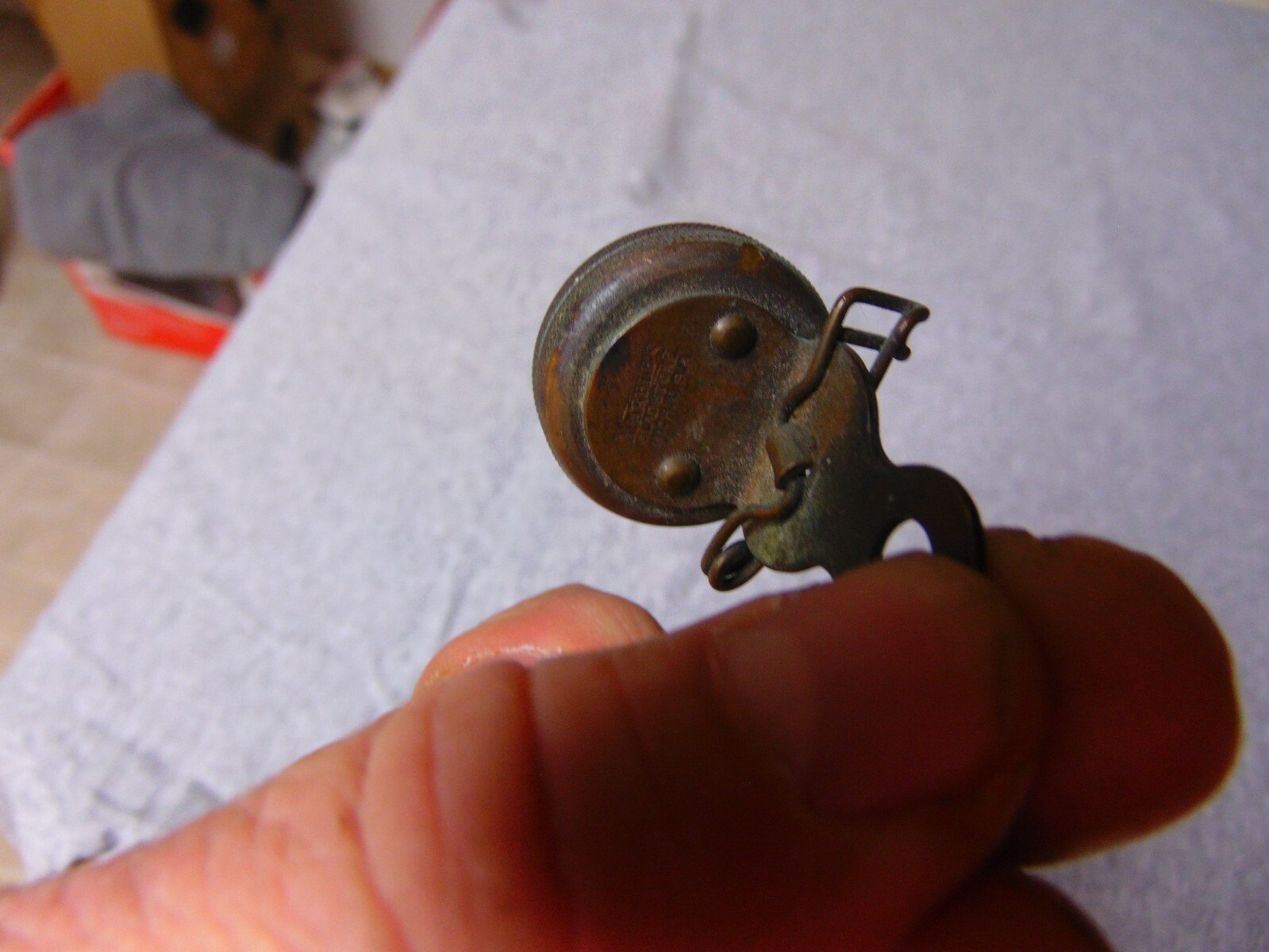 Vintage MARBLES brass pin-on COMPASS. Hunting. Gladstone, Michigan