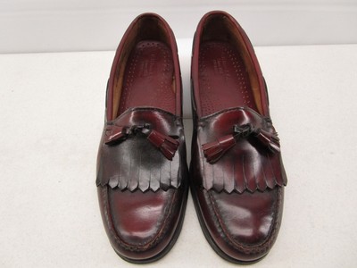 G.H.BASS & CO. MENS CORDOVA COLORED LEATHER TASSELED LOAFERS SHOES US SZ 10 D