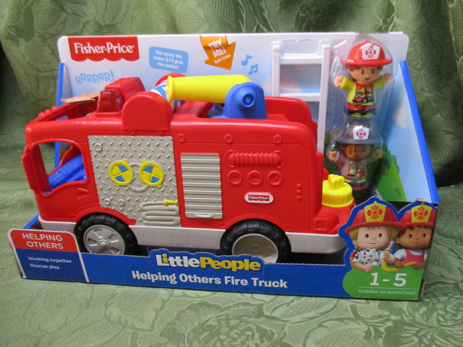 Fisher Price Little People Helping Others Fire Truck Working Together  Rescue Rig 887961578591| eBay