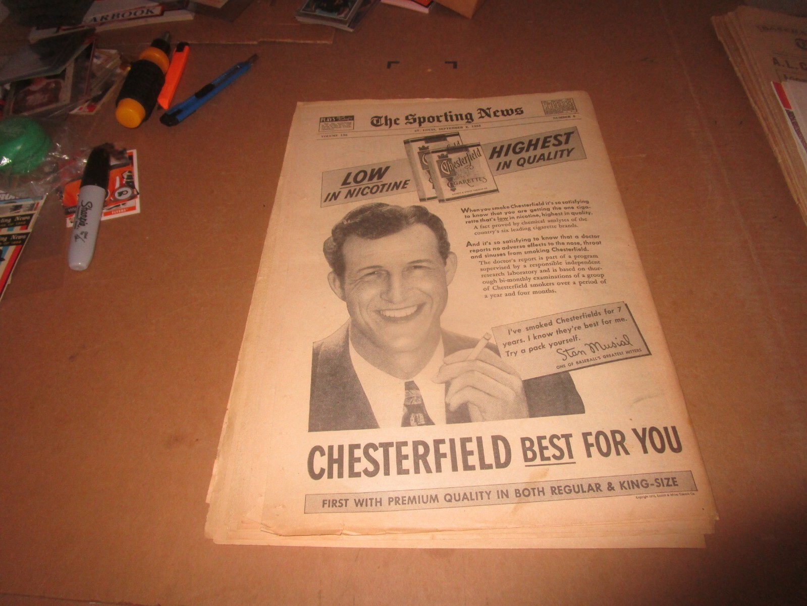 Sept 2 1953 Sporting News Baseball Mag Duke Snider Willie Mays Mickey Mantle Sportscards Com