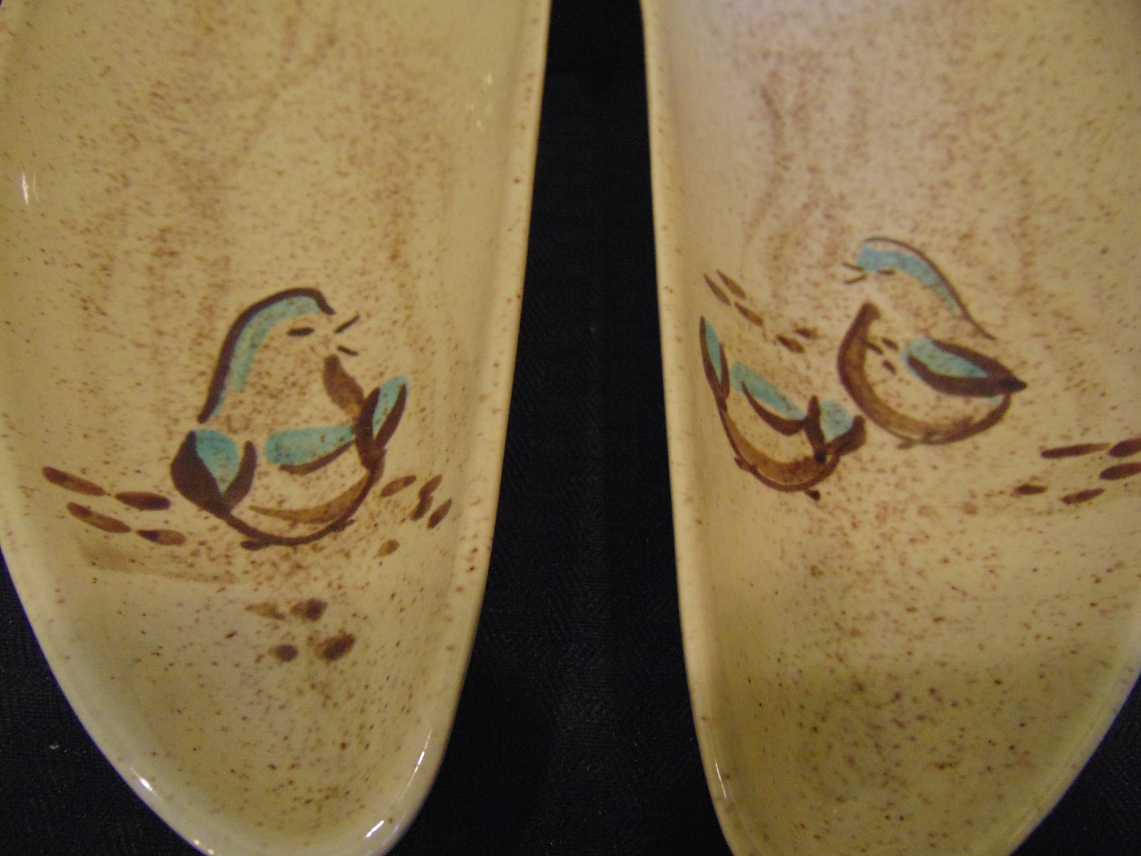 Red Wing USA Three Part Divided Relish Dish Trinket Candy Nut Chip And Dip Bowl