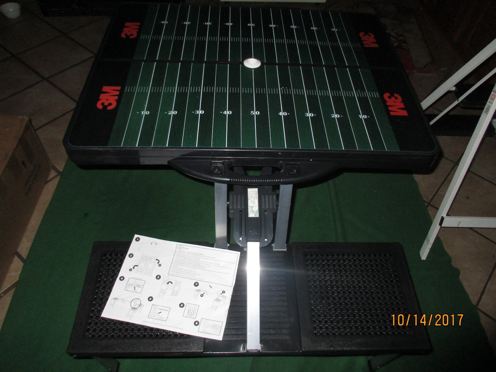 NEW PICNIC TIME 3M FOOTBALL FIELD PORTABLE FOLDING TABLE WITH SEATS 811-00-175