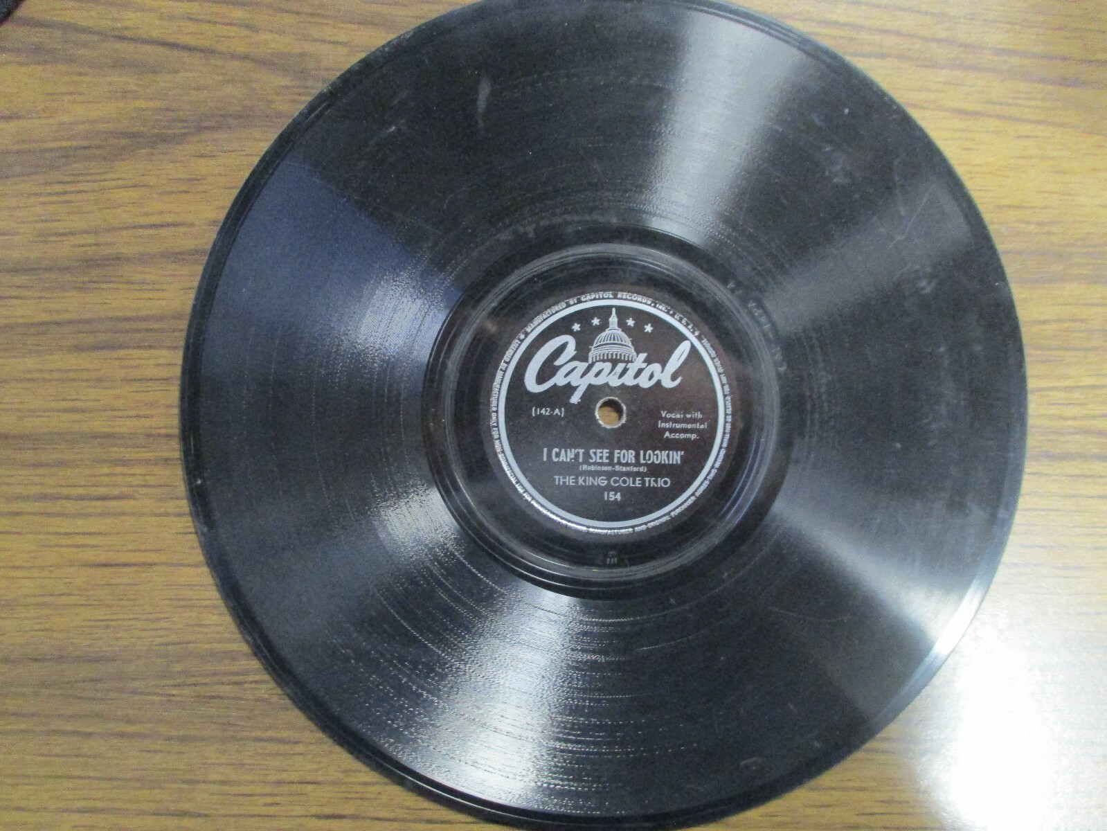Vintage 78 RPM Record - Capital, The King Cole Trio