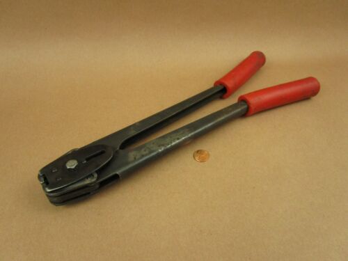 Heavy Duty Made in the USA! 1/2" Metal Strapping Crimper, Long handle grip, 16"L