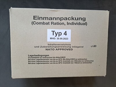 German Army MRE 24 Hours pack Menu Nr. 4 Type 4