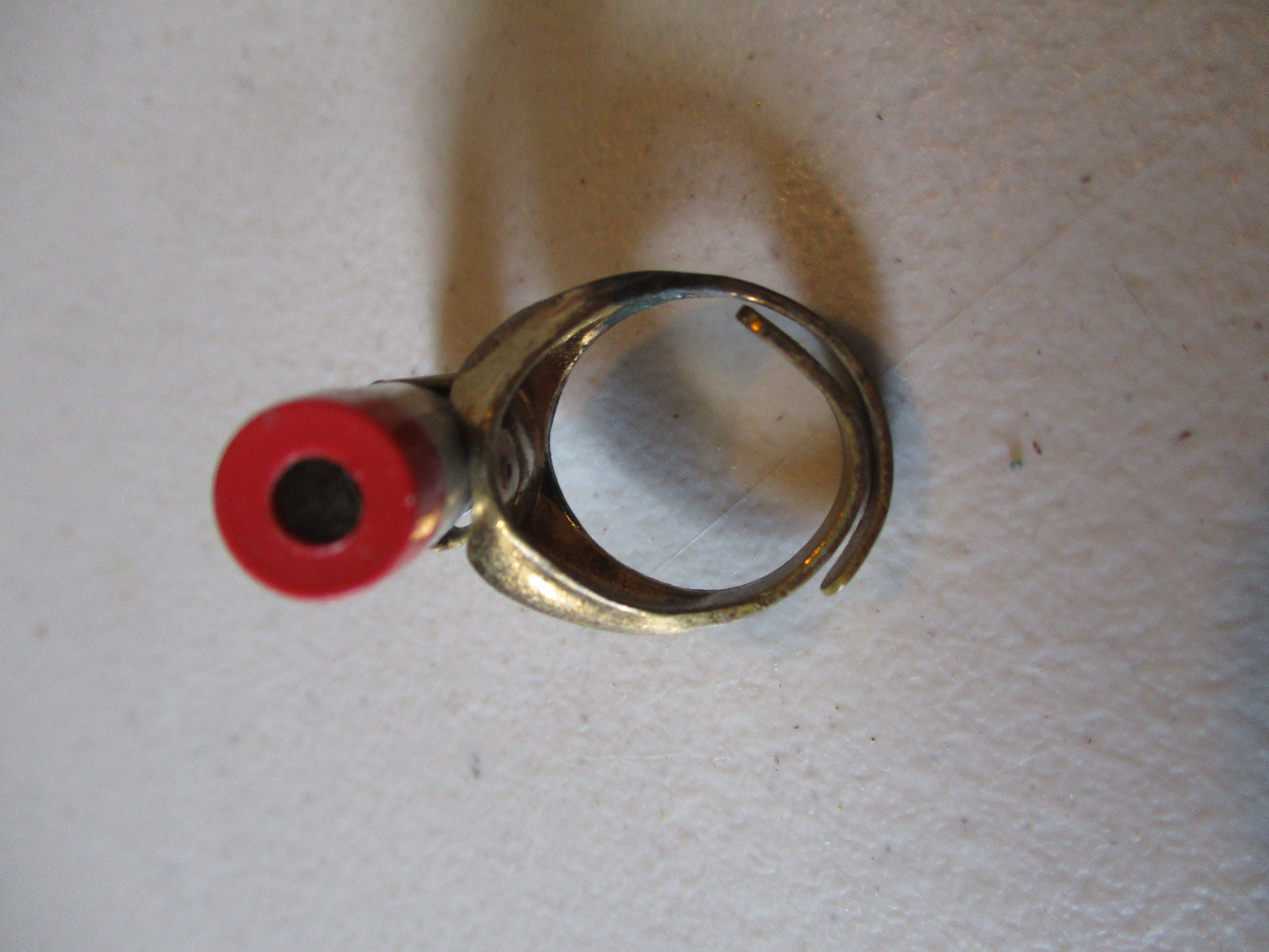 Vintage Terry and the Pirates Gold Ore Detector Cereal Premium Brass Ring!
