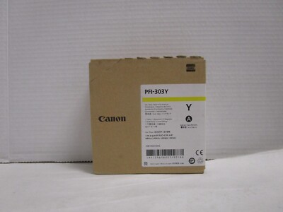 GENUINE CANON PFI-303Y Yellow Ink imagePROGRAF iPF810 iPF815 iPF820 NEW SEALED