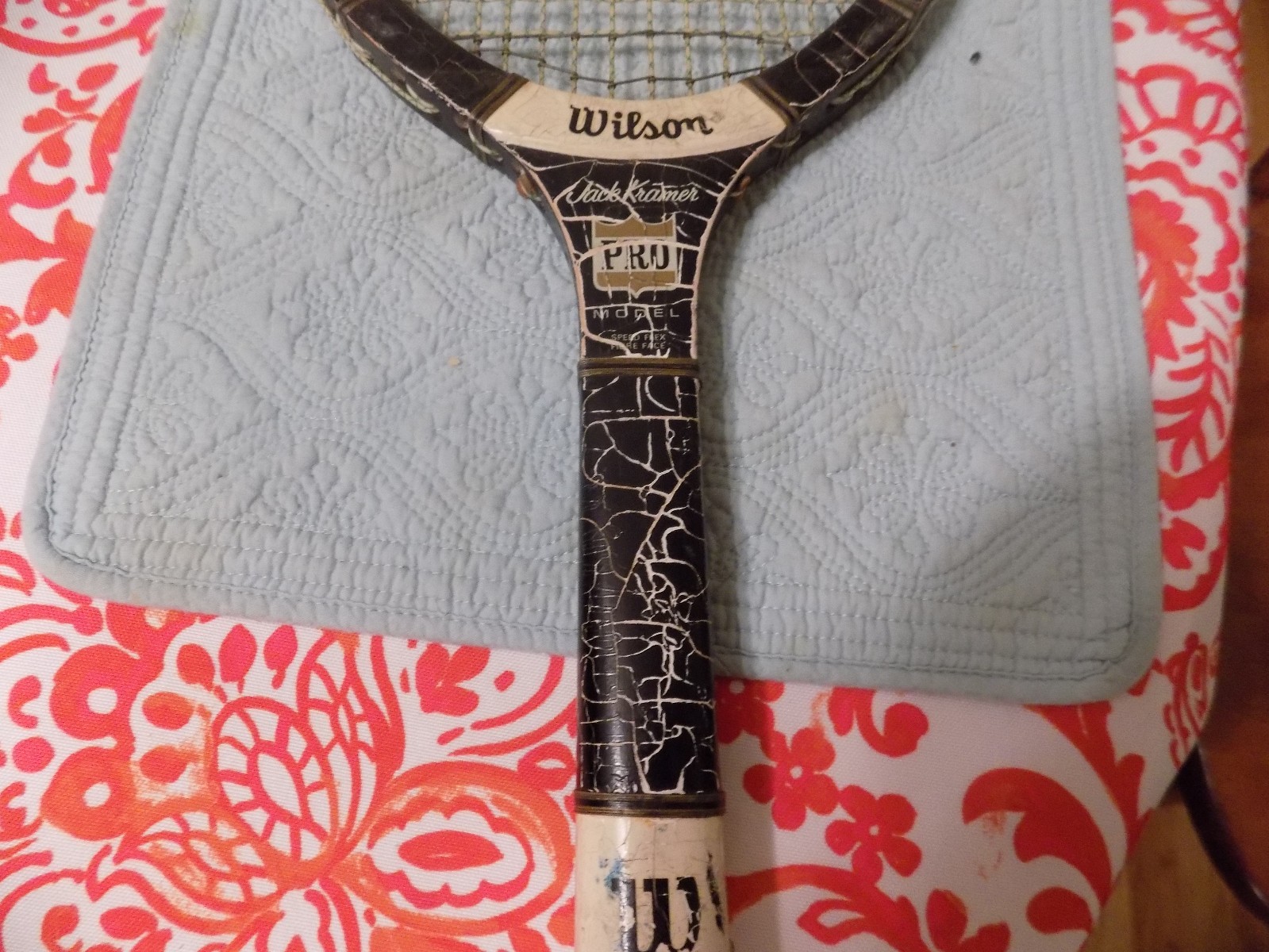 Vintage Wilson Jack Kramer Pro Model Speed Flex Fibre Face Tennis Racquet Black