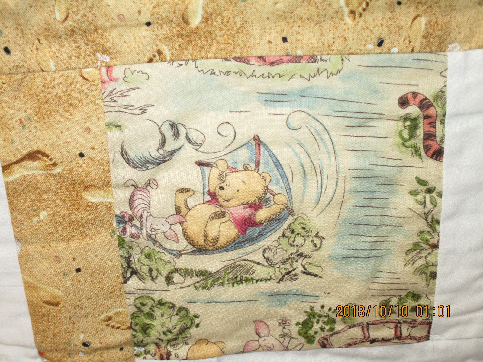 Handmade Baby Quilt- Winnie The Pooh  41 X 40