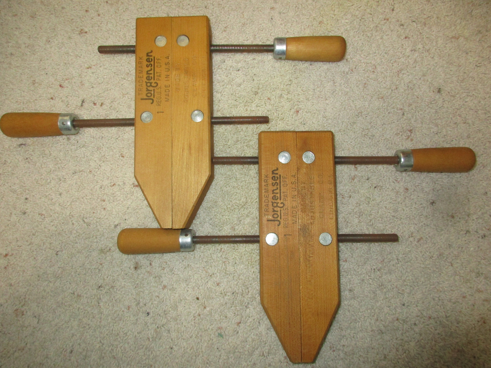 Lot of (2) New Old Stock Wood Working Clamps Made In USA 10