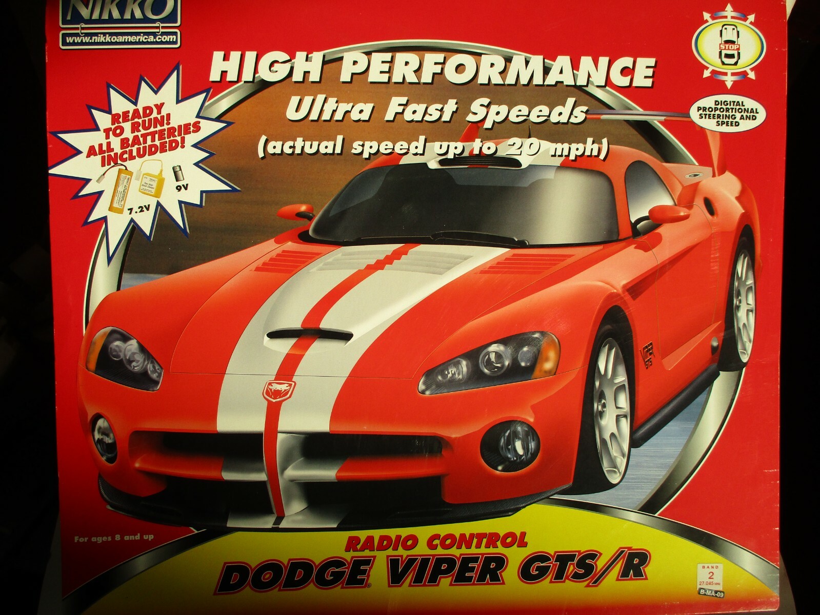 NOS Nikko Dodge Viper GTS/R 1/10 RADIO CONTROL KIT WITH NOS Nikko Dodge Viper GTS/R 1/10 RADIO CONTROL KIT WITH