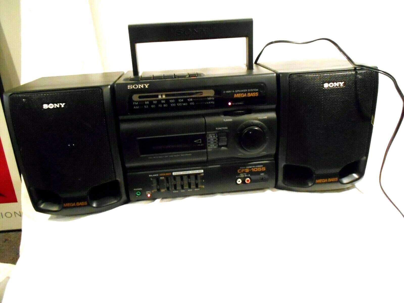 Sony Model CFS-1055 AM/FM Cassette Boombox | eBay Sony Model CFS-1055 AM/FM Cassette Boombox | eBay