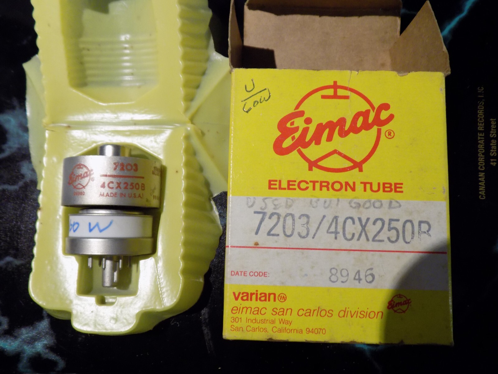 EIMAC 7203/4CX250B / CV6137 Transmitting Tetrode, beam power