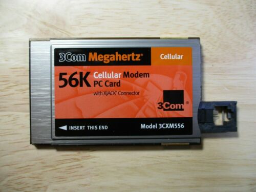 3com Megahertz 3CXM556 56K Cellular Modem PC Card PCMCIA xjack