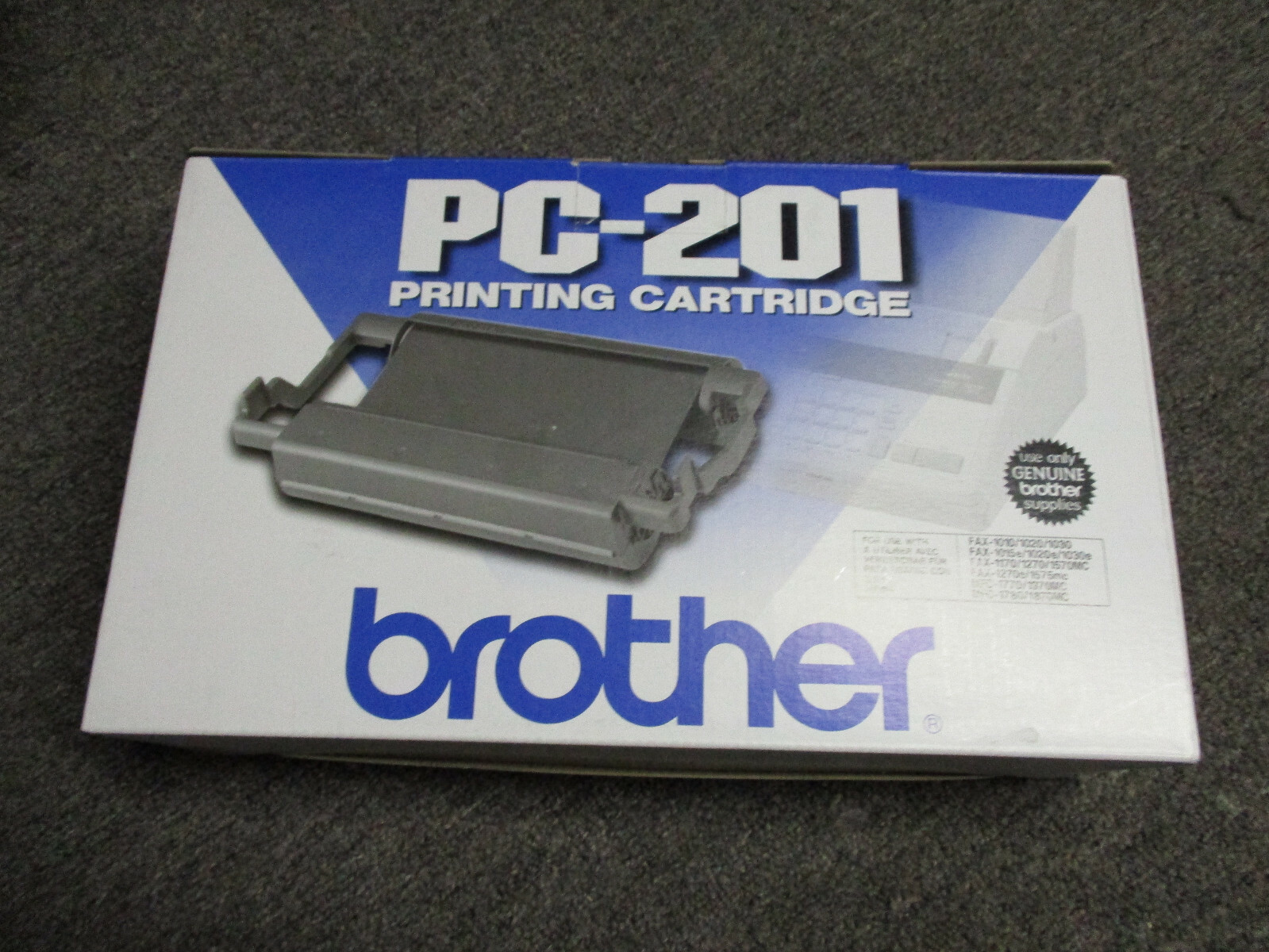Genuine Brother PC-201 Ink Printing Cartridge FAX MFC Brand New