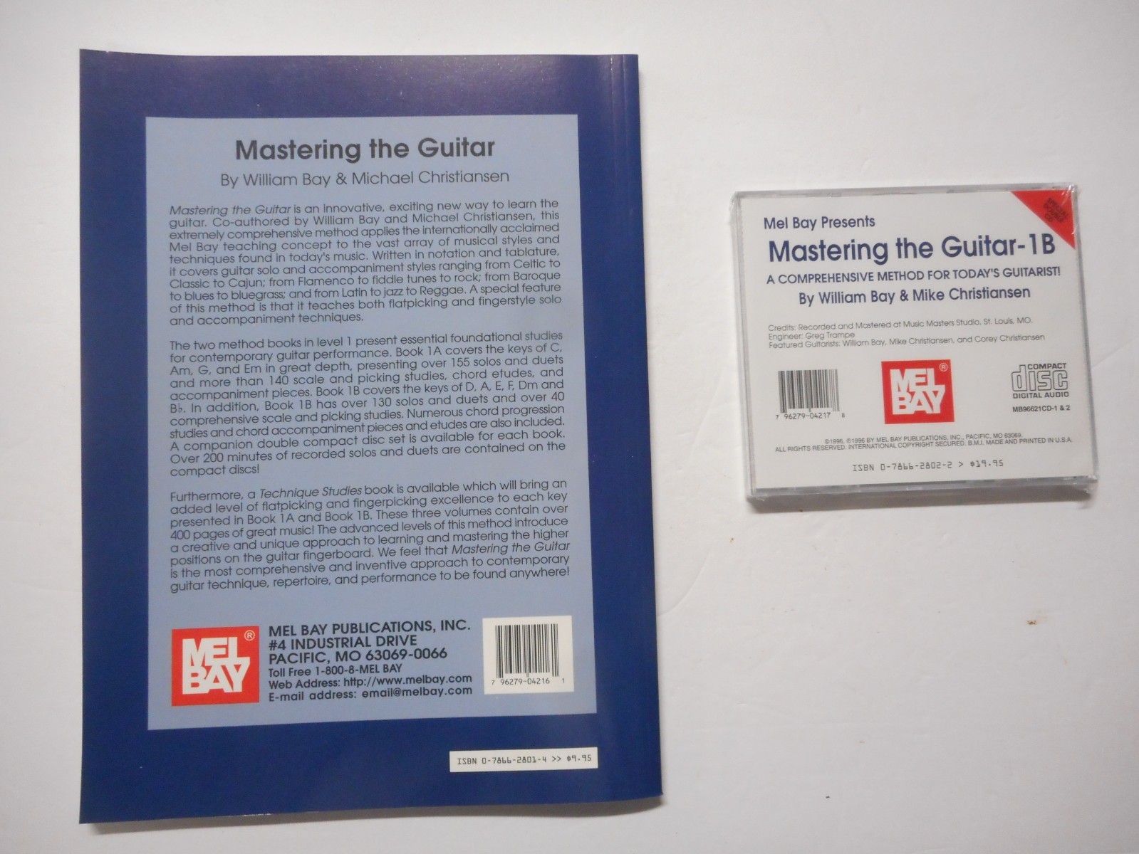 Mel Bay Mastering The Guitar 1B Book And CD. 1996 Edition. Excellent Cond.
