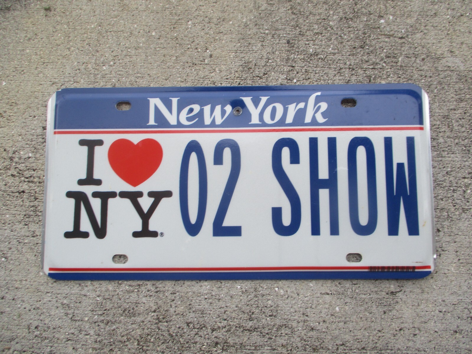 New York I LOVE NY license plate # 02 SHOW | eBay