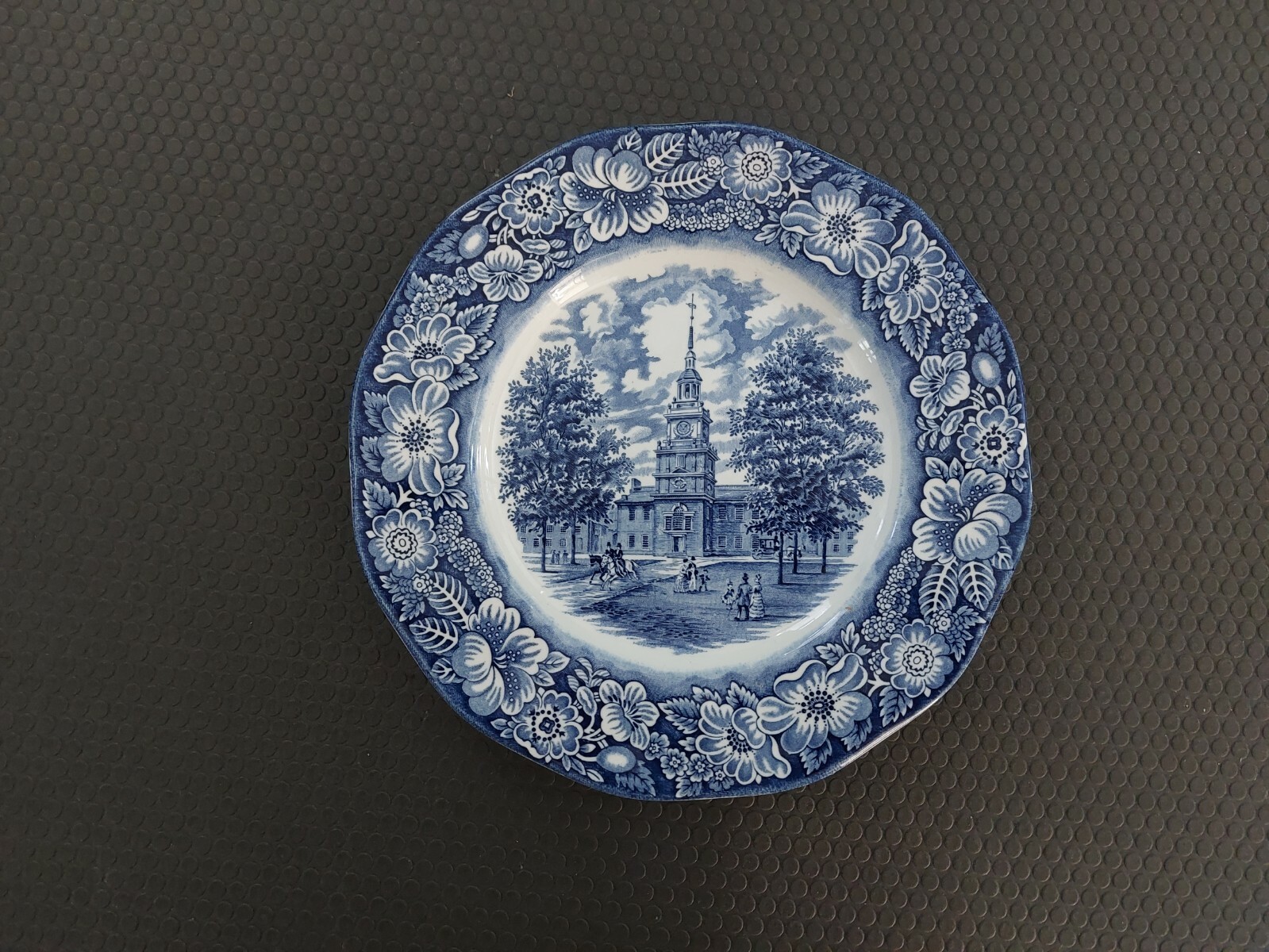 LIBERTY BLUE Englamd プレート Liberty Blue Historic Colonial Scenes Independence Hall Dinner