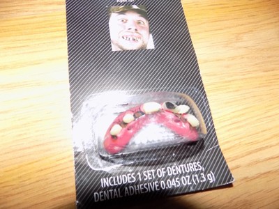 1 Set of Dentures Clem Teeth Halloween Costume Accessory Bubba Rotted Hillbilly