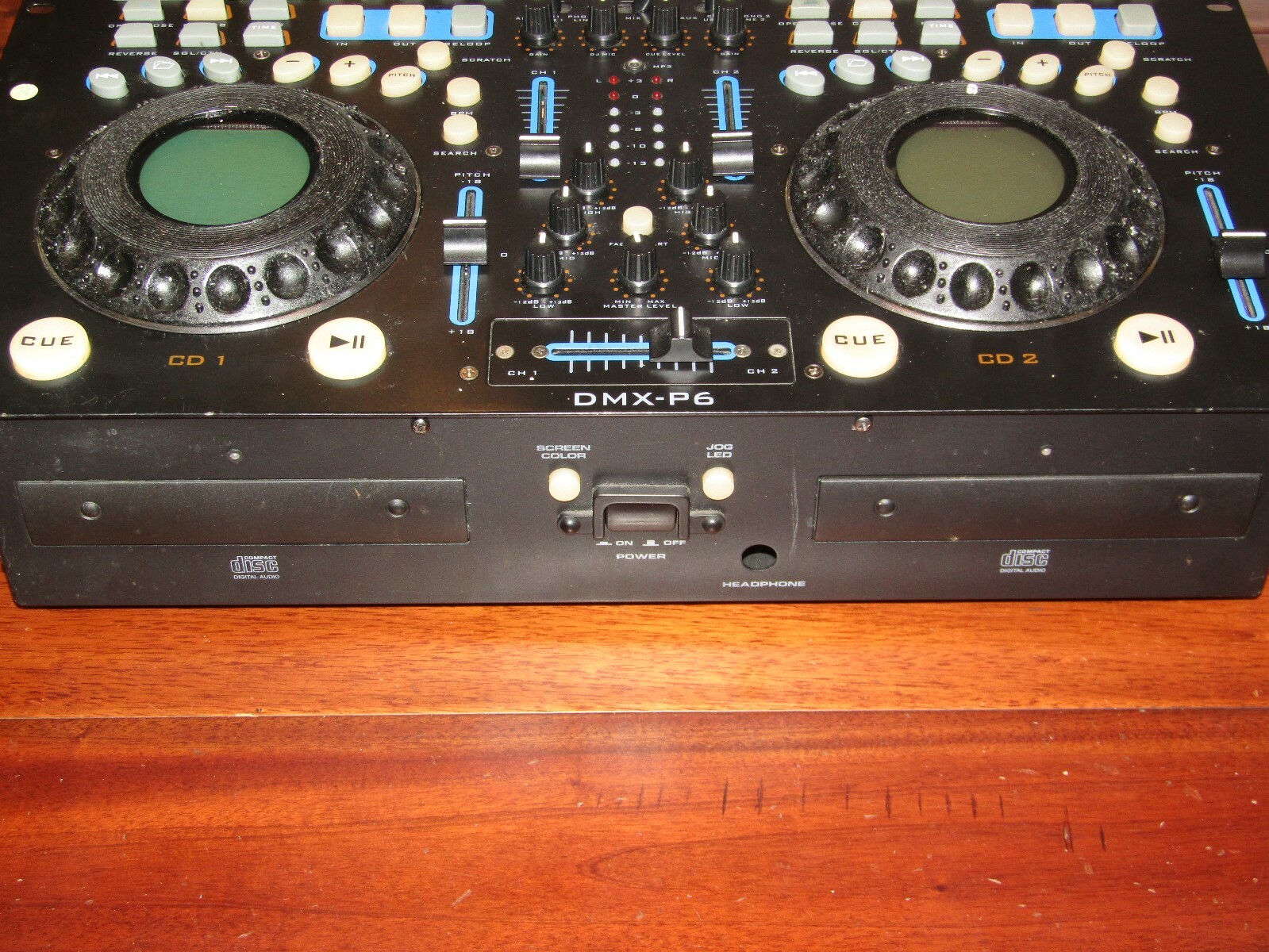 Technical Pro DMXP6 Rackmountable Double CD Mixer W/ USB Scratch and BPM READ