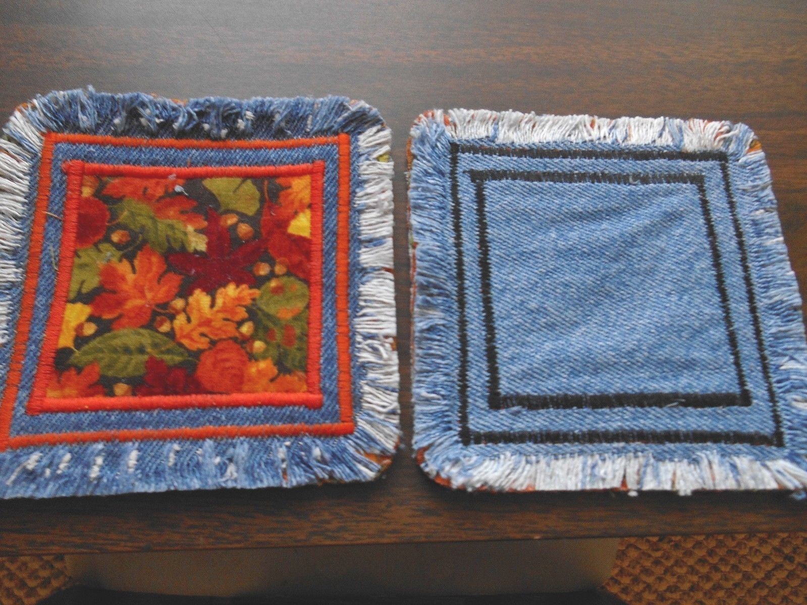 Fall Leaf, Coaster Set of 4,  Durable, Absorbent, Machine wash, easy mail Gift