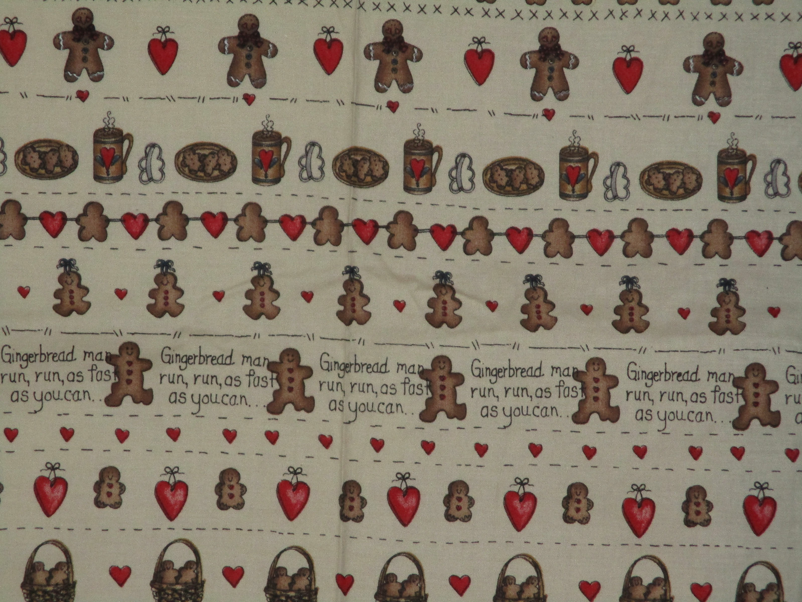 DIANNA MARCUM COTTON FABRIC BY MARCUS BROS. GRANDMA'S GINGERBREAD 25