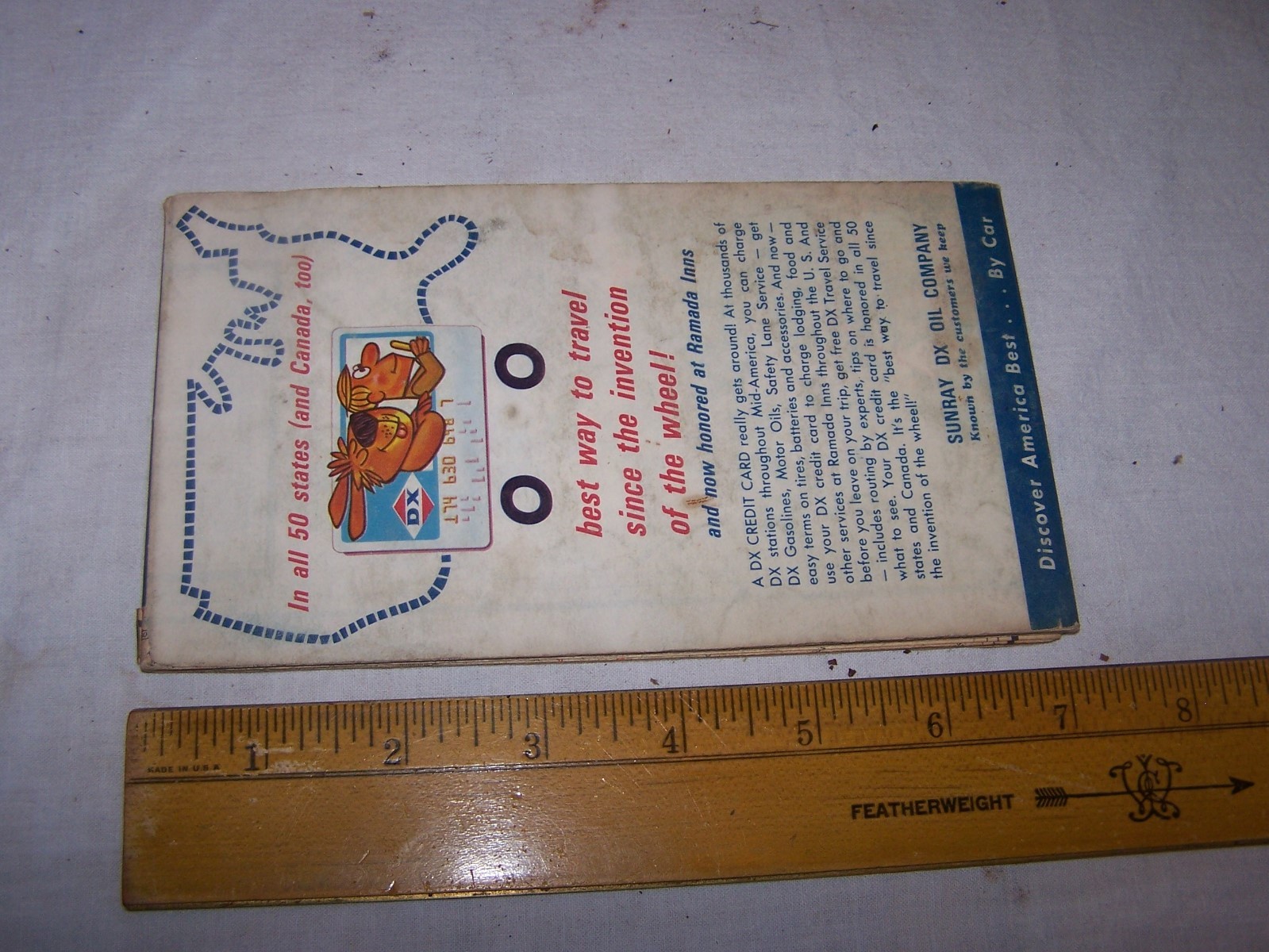 1966 D-X DX SUNRAY Gas Oil Map ST LOUIS
