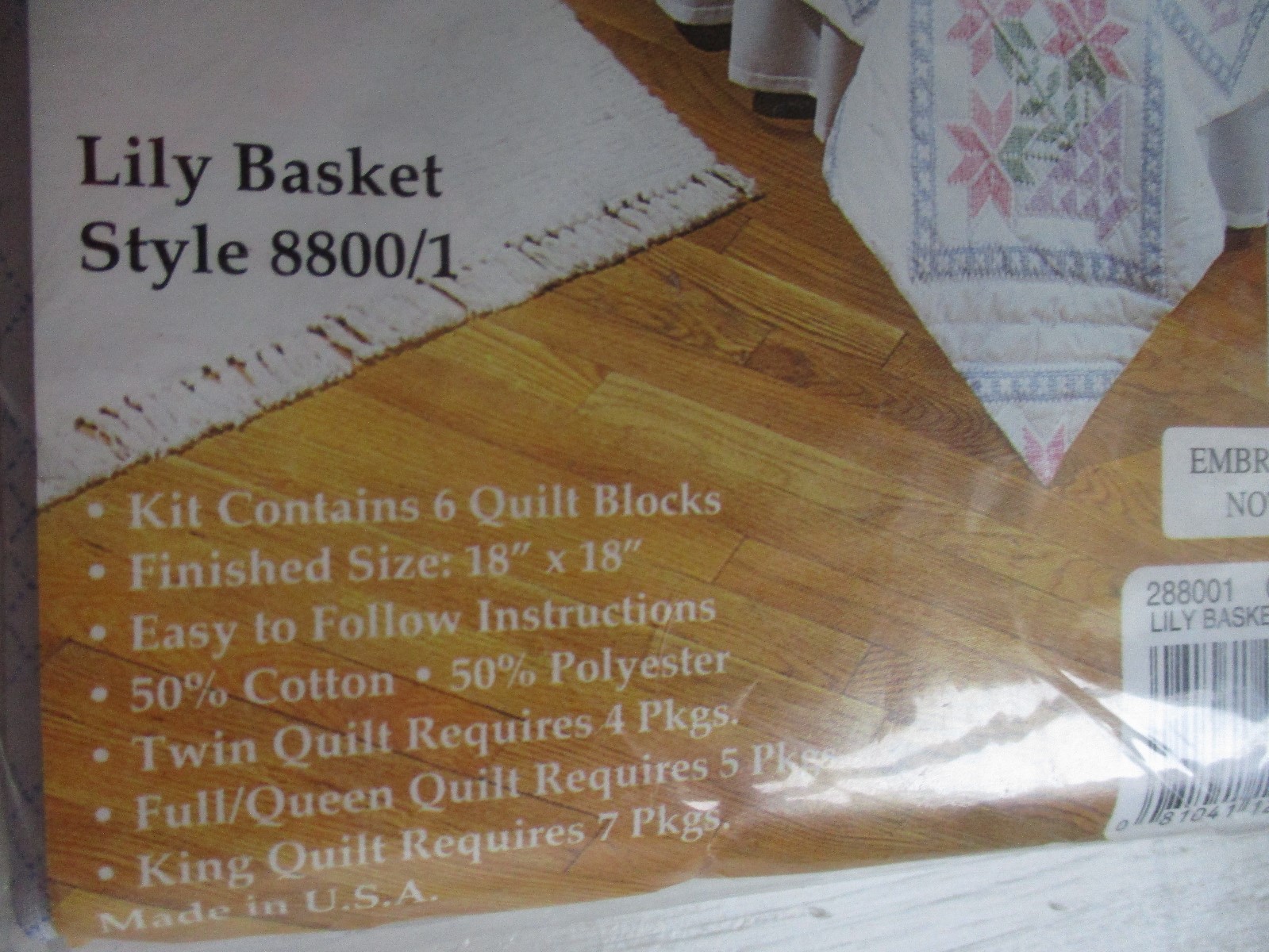 Tobin Lily Basket Cross Stitch Quilt Squares 18