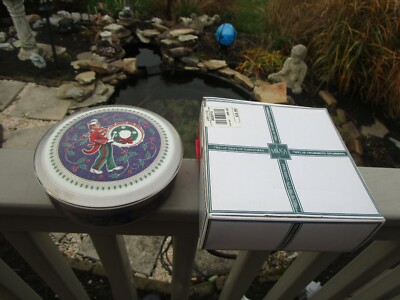 MIKASA 12 DAYS OF CHRISTMAS PLATINUM 5'' COVERED BOX TEN DRUMMERS DRUMMING BOXED