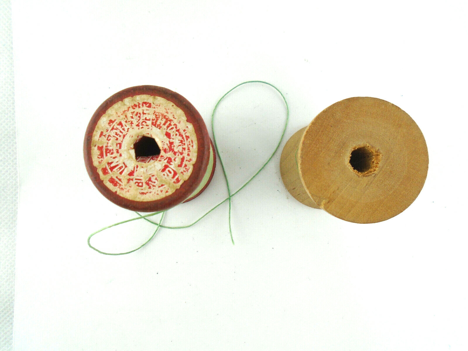 Vintage 1930s American Thread Company Thread Spools Green Thread