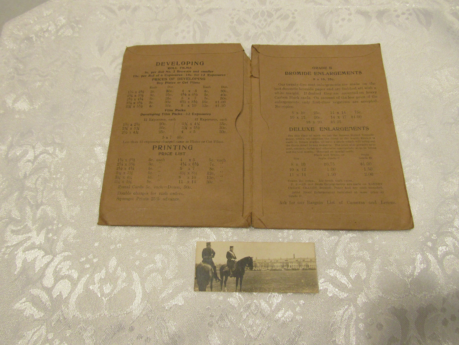 Vintage Photo of General Grant & J.L. Lewis Printing Co. Print Holder.