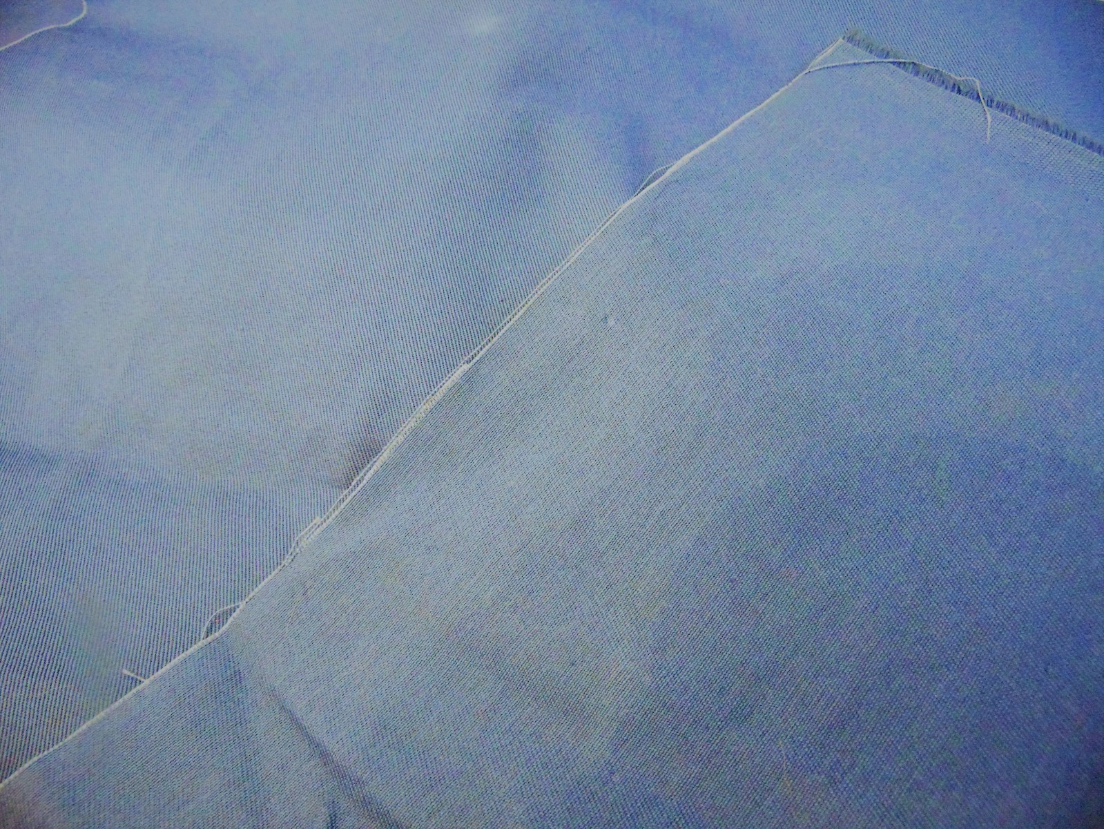 VTG Heavy Duty Commercial Grade Upholstery Fabric Solid Blue Denim Cotton 7.7yds