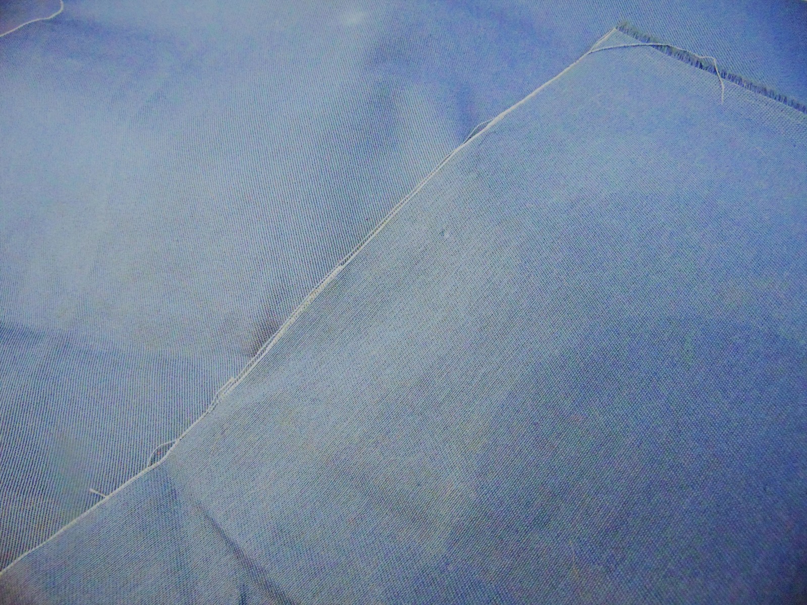 VTG Heavy Duty Commercial Grade Upholstery Fabric Solid Blue Denim Cotton 7.7yds