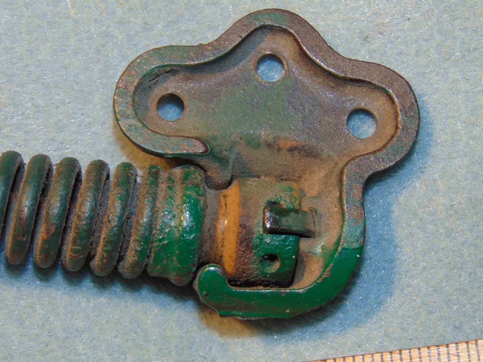 Screen door helper spring closer old rustic 7” vintage cast iron